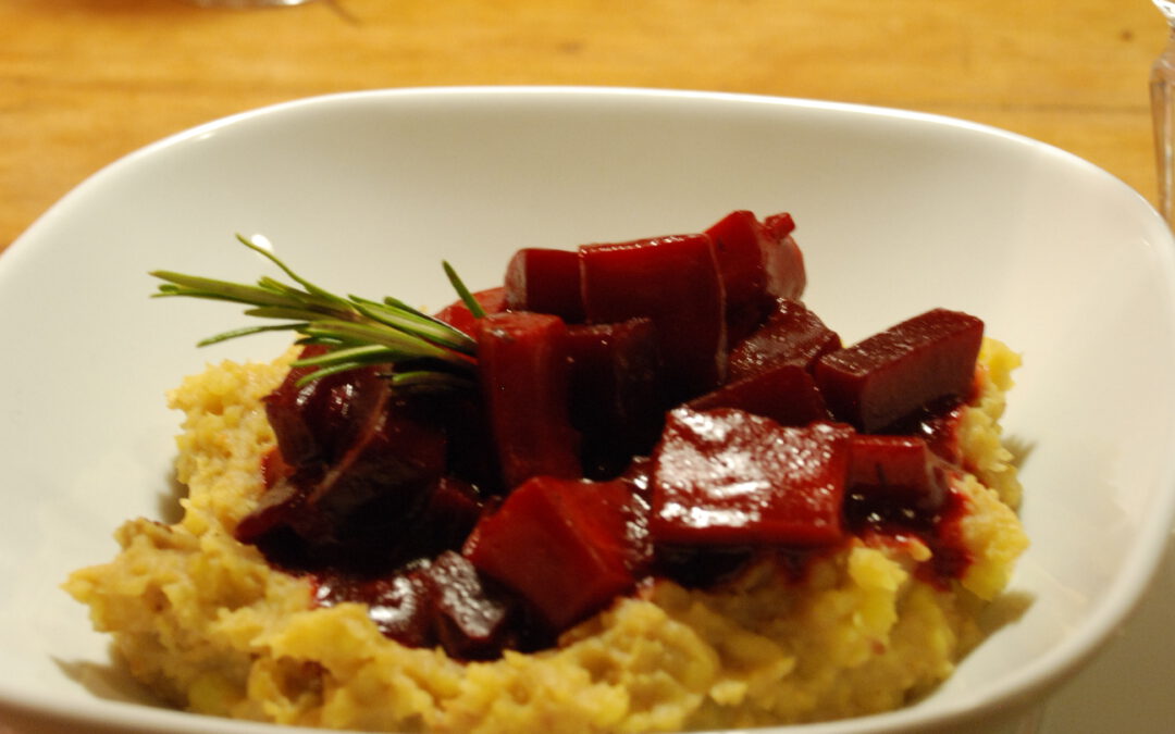 Regionales & saisonales Rezept: Merlot Gemüse auf Kartoffelstampf 