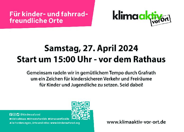 Einladung zur 2. Kidical Mass am 27.04.2024